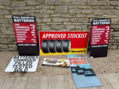 Six contemporary motoring related signs.