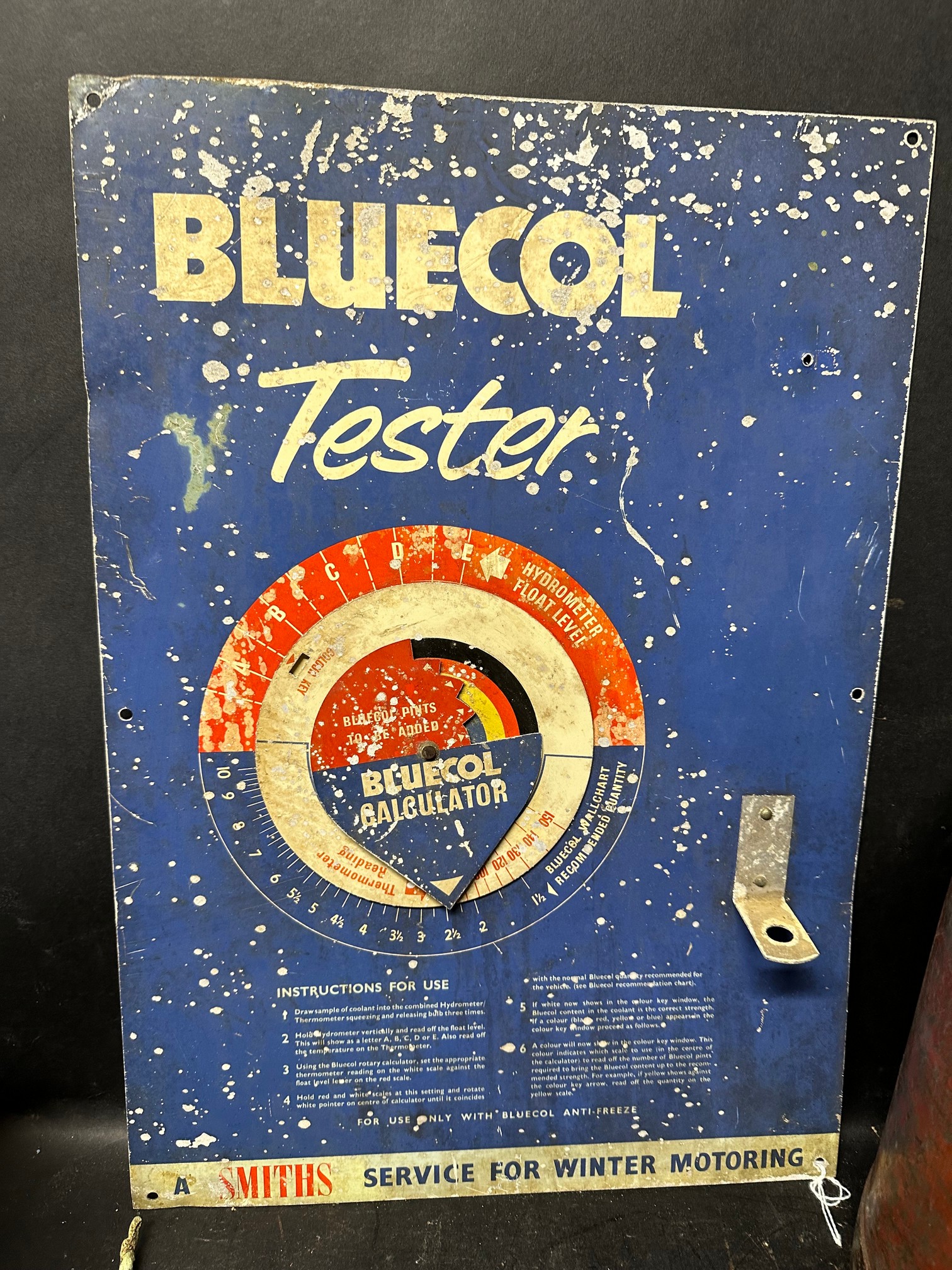 A Bluecol anti-freeze calculator tin chart, a Bifurcated Rivets tin, two pyrene extinguishers, an - Image 3 of 4