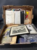 Two trays of assorted ephemera including Beardmore photographs in an album.