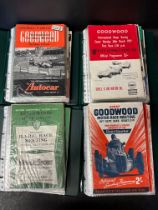 A collection of 69 Goodwood programmes, mostly 1940s-60s, inc. one signed by Sir Stirling Moss,