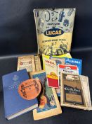 A RAC 1958 handbook, various early canvas backed Michelin British Isles maps and several