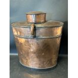 A large copper container, 16 3/4" tall.