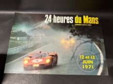 A Le Mans racing poster for 24 heures du Mans Automobile-Club de L'quest poster for 12-13 June