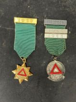 Two 1960s Royal Society for The Prevention of Accidents Safe Driving medals.