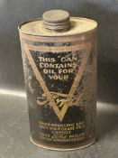 A Ford cylindrical oil can.