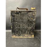 A National Benzole Mixture Co Ltd two gallon petrol can with Pratts cap.