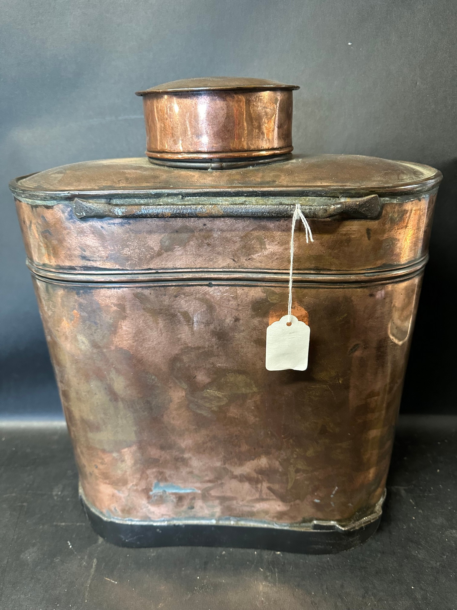 A large copper container, 16 3/4" tall. - Image 2 of 2