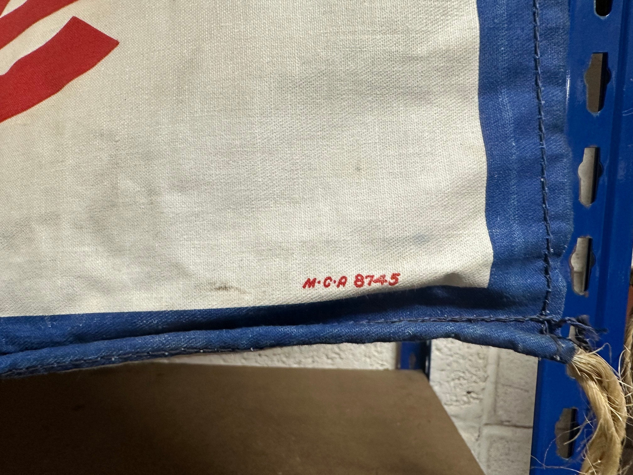 An Esso Extra Gasoline Total Power canvas advertising banner, 91 x 32 1/2". - Image 5 of 5