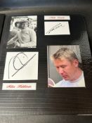 A substantial autograph album containing photographs and signatures of famous Grand Prix and World