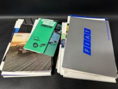 A selection of Fiat brochures.