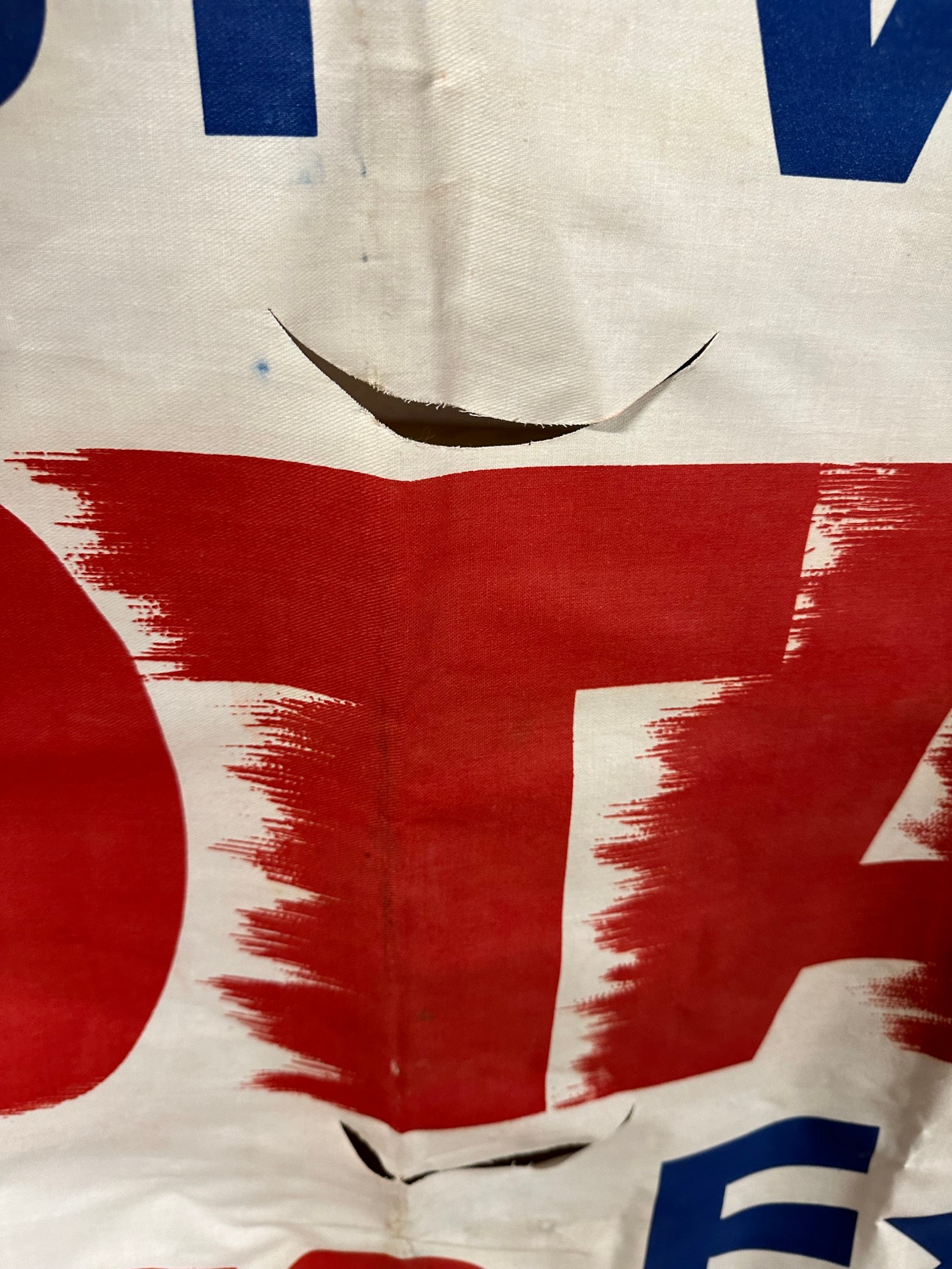 An Esso Extra Gasoline Total Power canvas advertising banner, 91 x 32 1/2". - Image 4 of 5