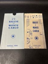 A 23rd edition of the Rallye de Monte Carlo, by Desmarais Freres, Paris official route map.