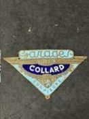 An enamel supplier dashboard plaque, badge, emblem for French garage Collard of Compiegne by H.