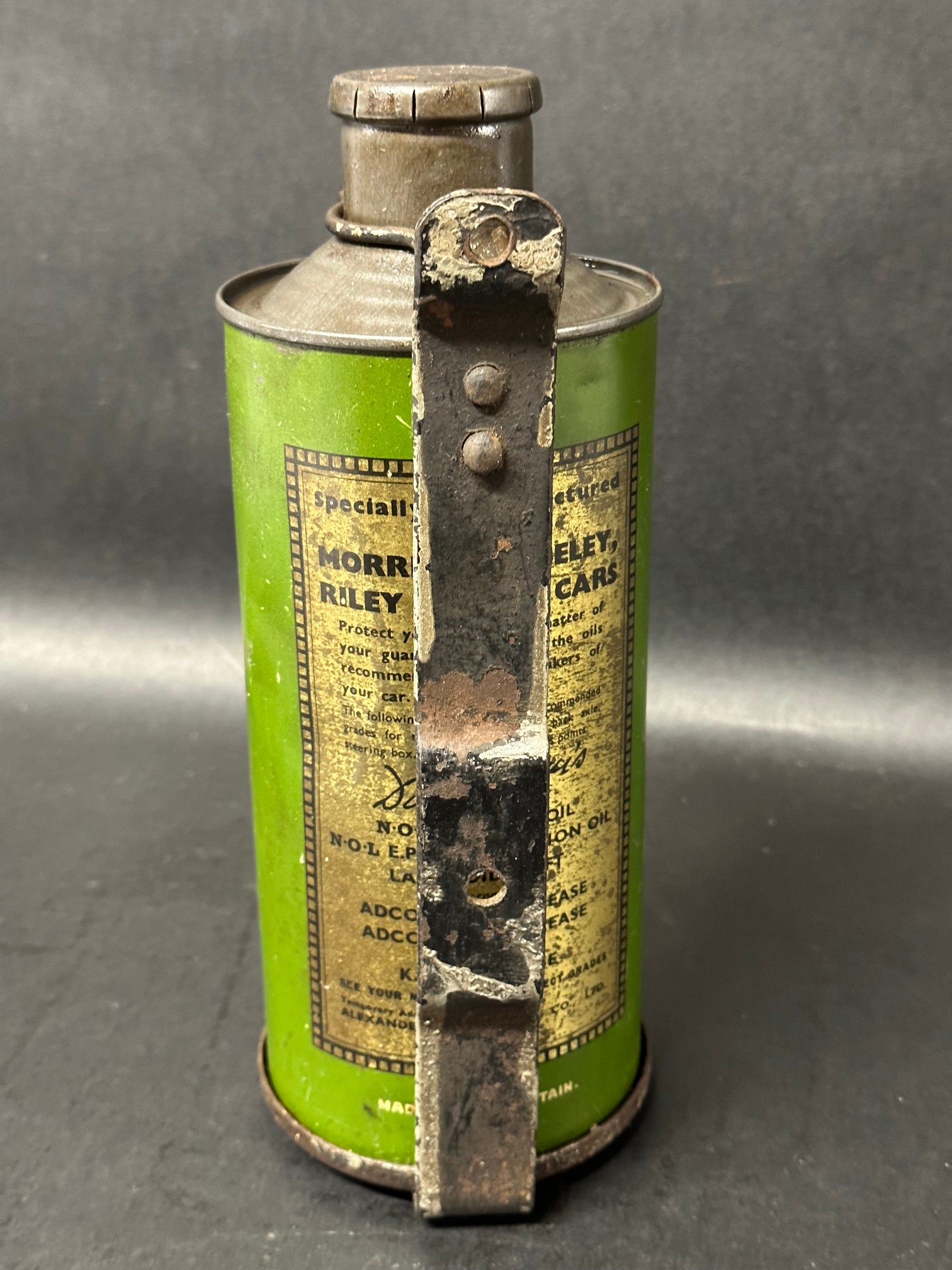 A Duckham's N.O.L Engine Oil can on bracket 'specified for Morris, Wolseley, Riley and M.G. - Image 3 of 6