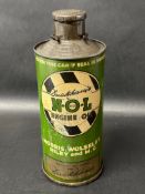A Duckham's N.O.L Engine Oil can on bracket 'specified for Morris, Wolseley, Riley and M.G.