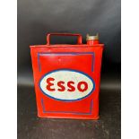 An Esso two gallon petrol can with Shell cap, repainted, Valor 4 39.