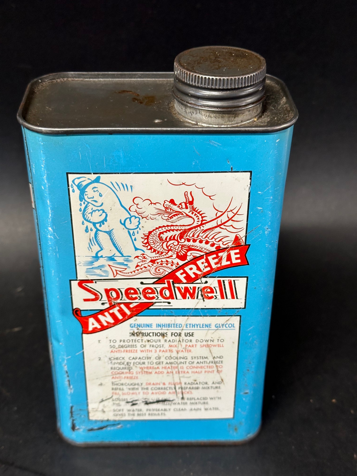 A Speedwell Anti-Freeze tin, 8" tall. - Image 3 of 6