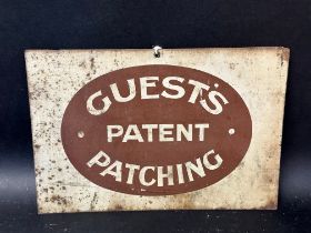 A Guest's Patent Patching tin advertising sign, 9 3/4 x 6 /4".