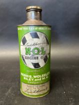 A Duckham's N.O.L. Engine Oil quart can.