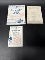 A Dunlop Pneumatic Motor Tyres 1919 brochure, a Dunlop Pneumatic Motor Tyres, Wheels and Rims 1919