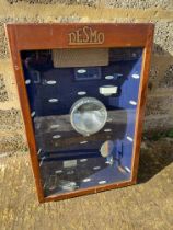 A Desmo show cabinet with some original fittings.