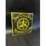 A Cyclists' Touring Club double sided advertising sign, 16 x 16".