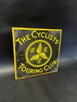 A Cyclists' Touring Club double sided advertising sign, 16 x 16".