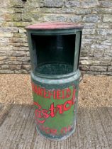 A Wakefield Castrol Motor Oil dispensing cabinet with original enamel sign to front.