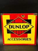 A Dunlop Accessories enamel advertising sign, 12 x 11 1/2".