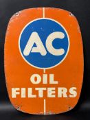 An AC Oil Filters tin advertising sign, 12 x 16".