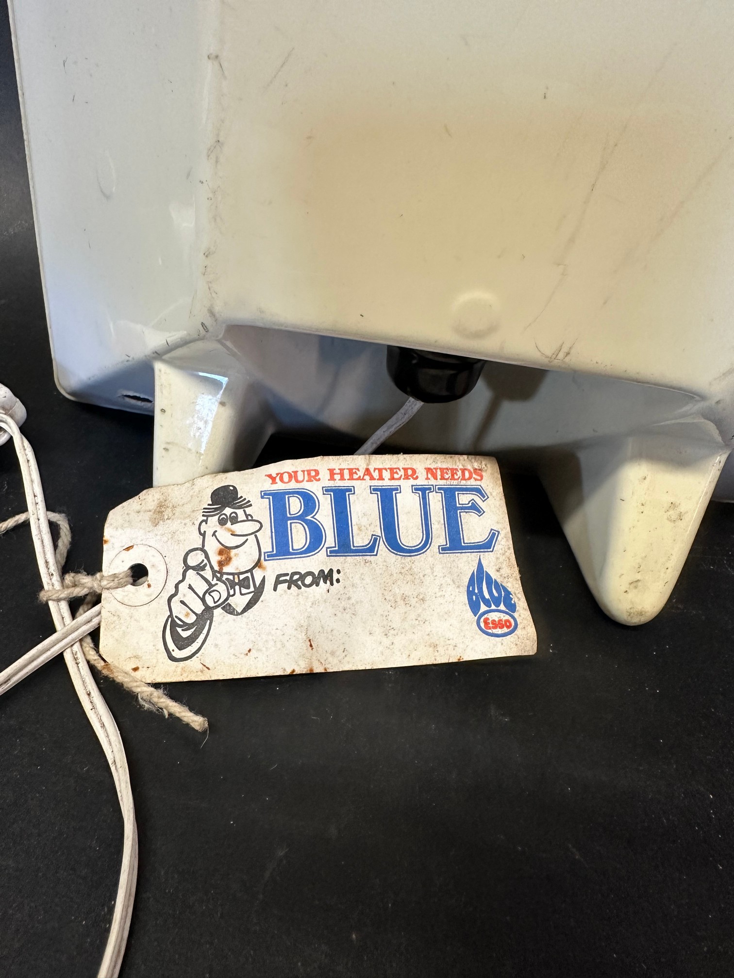 An Esso Blue Paraffin On Sale Here lightbox with original paper tag, 12" tall. - Image 2 of 5