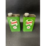 A Castrol XL 30 quart can and Castrol ST Gear Oil quart can.