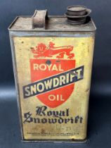 A Royal Snowdrift Oil gallon can.