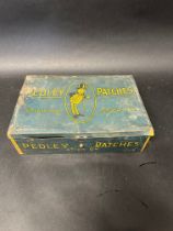 A Pedley Patches Stick-On repair patch shop dispensing tin, 12 x 8".