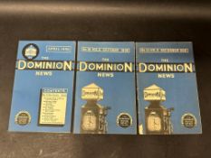 Three 1938 copies of The Dominion News by The Dominion Motor Spirit Co. Ltd.