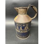 A Dick's ILO Lubricating Oil oil can.