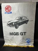 Two British Leyland MG Austin banners, one for MGB/GT, the other Midget.
