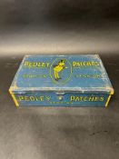 A Pedley Patches Stick-On repair patch shop dispensing tin, 12 x 8".