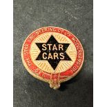 A Star Cars part enamel badge advertising The Star Engineering Co. Ltd. Wolverhampton, crescent