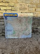 A Michelin map of France tin advertising sign, 1963, 31 1/2 x 28 1/2".