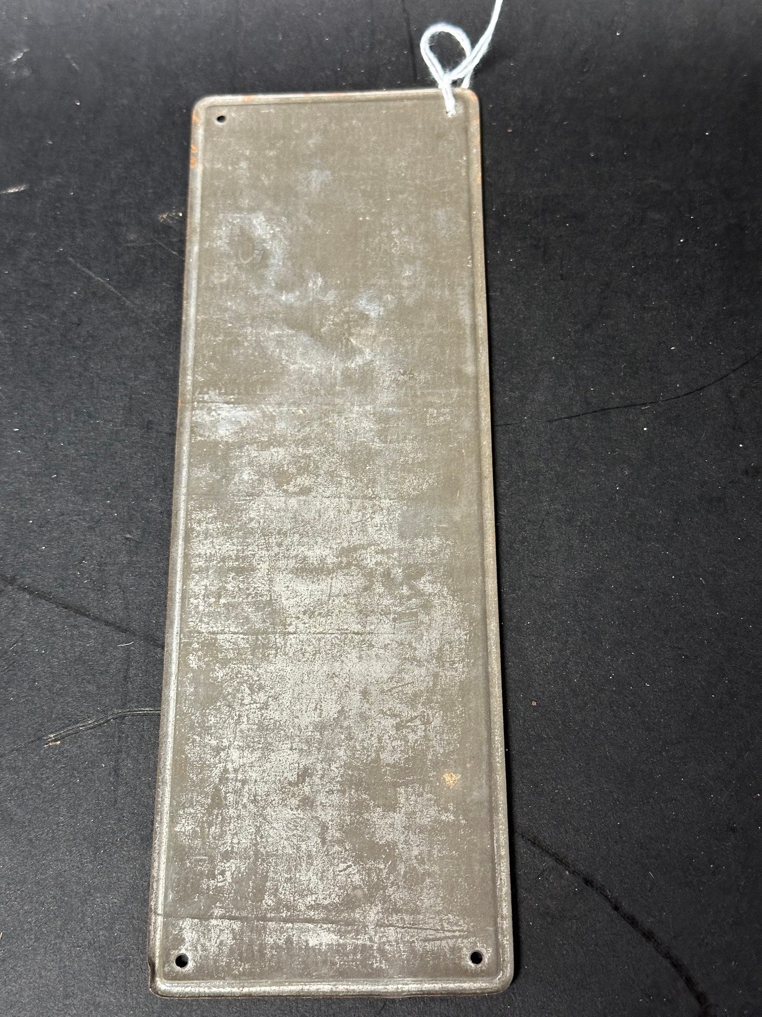 A Dunlop tin lithograph door finger plate, 3 x 9". - Image 2 of 2