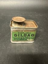 A rare Oildag Size No. 1 additive tin, 2 1/4" wide, 2 1/4" high.