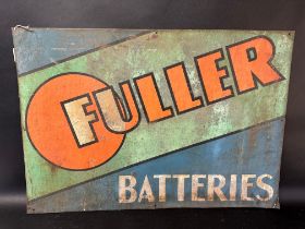 A rare Fuller Batteries tin advertising sign, 29 x 20"