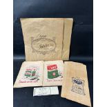 A good collection of early paper bags with advertising for Capel Flour, Chivers of Spettisbury,