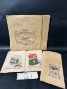 A good collection of early paper bags with advertising for Capel Flour, Chivers of Spettisbury,