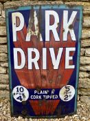 A Park Drive enamel advertising sign, 24 x 36".