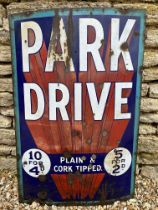 A Park Drive enamel advertising sign, 24 x 36".