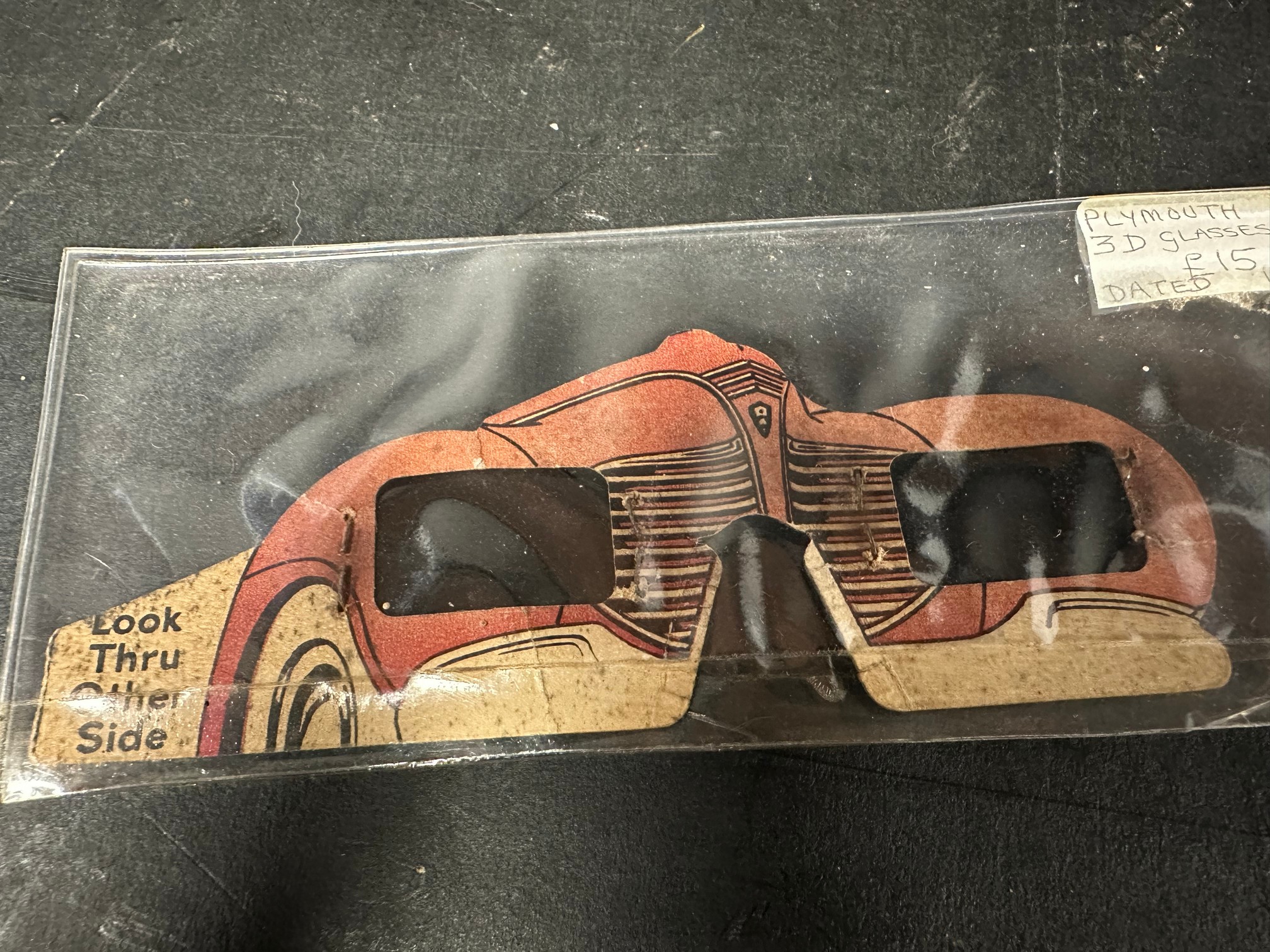 A pair of U.S. goggles, dated 1944 and a Plymouth Polaroid viewer in the form of a Plymouth car, - Image 4 of 5