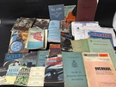 An aviation aeronautical/RAF lot including 1940s Battle of Britain booklets, RAF logbooks, an RAF