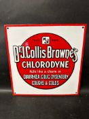 A Dr. J. Collis Browne's Chlorodyne enamel advertising sign, very good condition, 14 x 14".